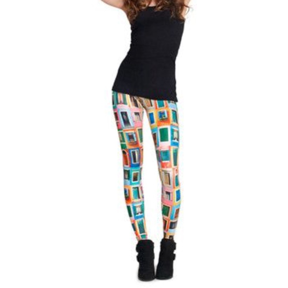 NEW • Zara Terez • Doorz Colorful Leggings Large